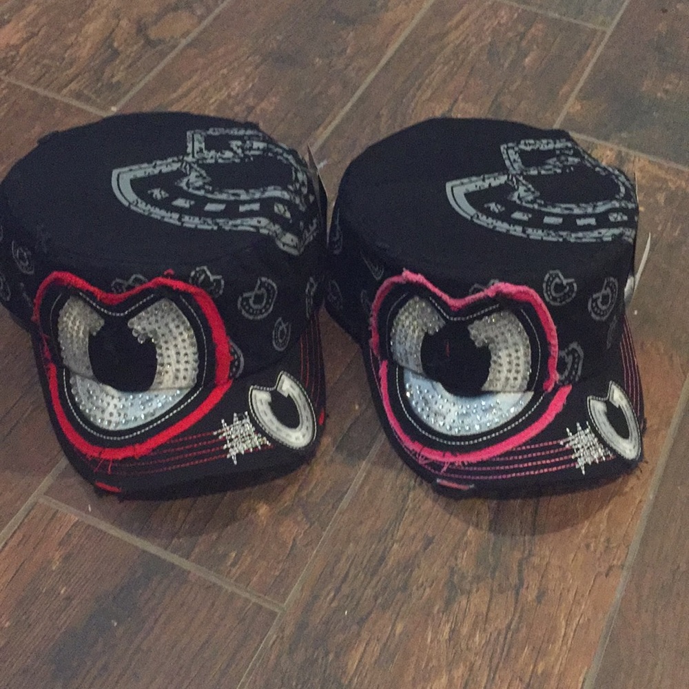 Horseshoe cadet hat pink red NEW Western Country